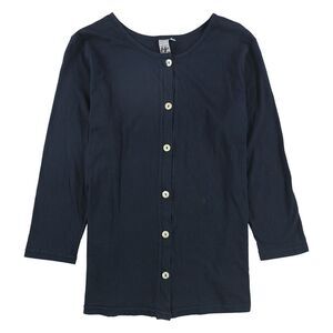 HC LA Womens Solid Cardigan Blouse, navy, Petite, PXS